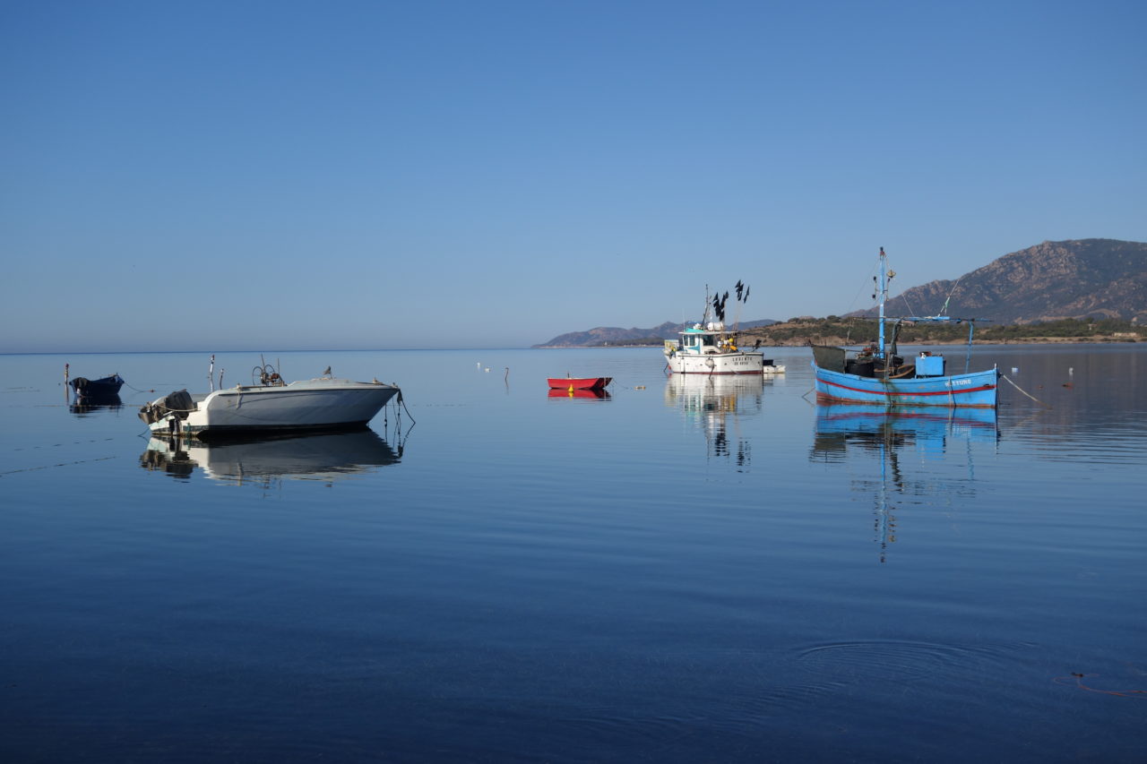 Meer Küste Schiffe Sardinien
