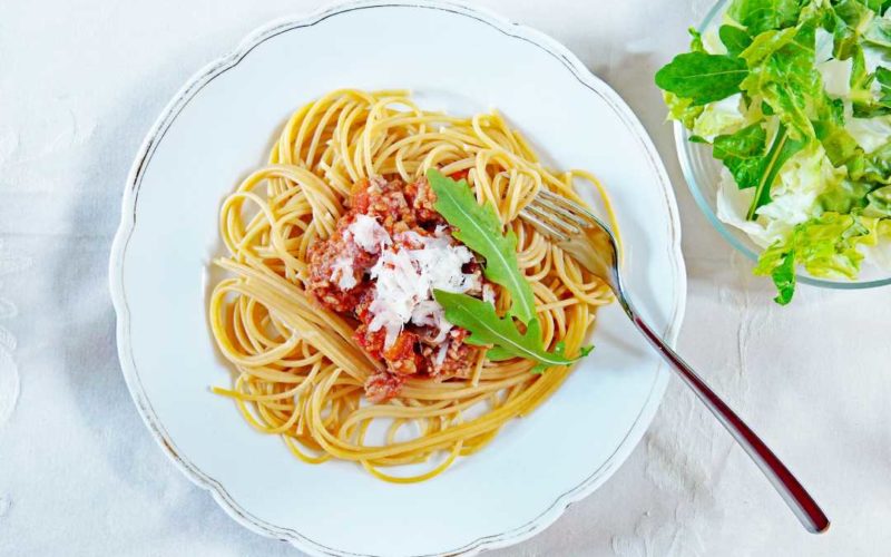 Spaghetti-Bolognese mit Blumenkohl